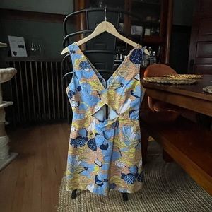 Zara printed cutout mini dress